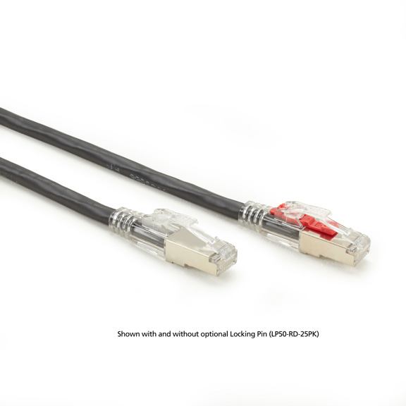 RJ-45 Cat-6プラグ(パンド) 200個 CAT6A 650-MHz Locking Snagless Patch Cable CM PVC RJ45 M/M | Black Box