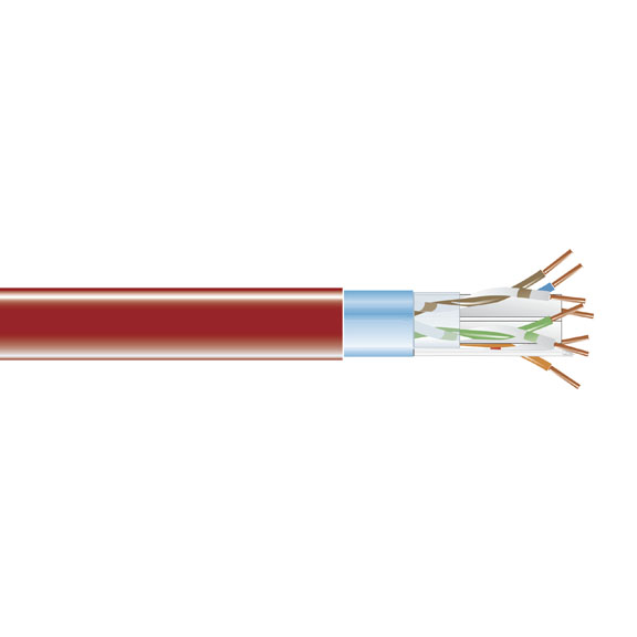 CAT6 400-MHz Solid Bulk Cable F/UTP CMP Plenum 1000FT Spool