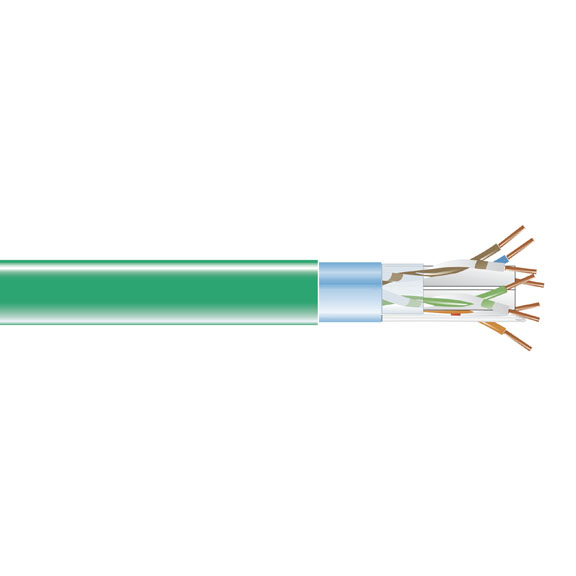 CAT6 400-MHz Solid Bulk Cable F/UTP CMP Plenum 1000FT Spool