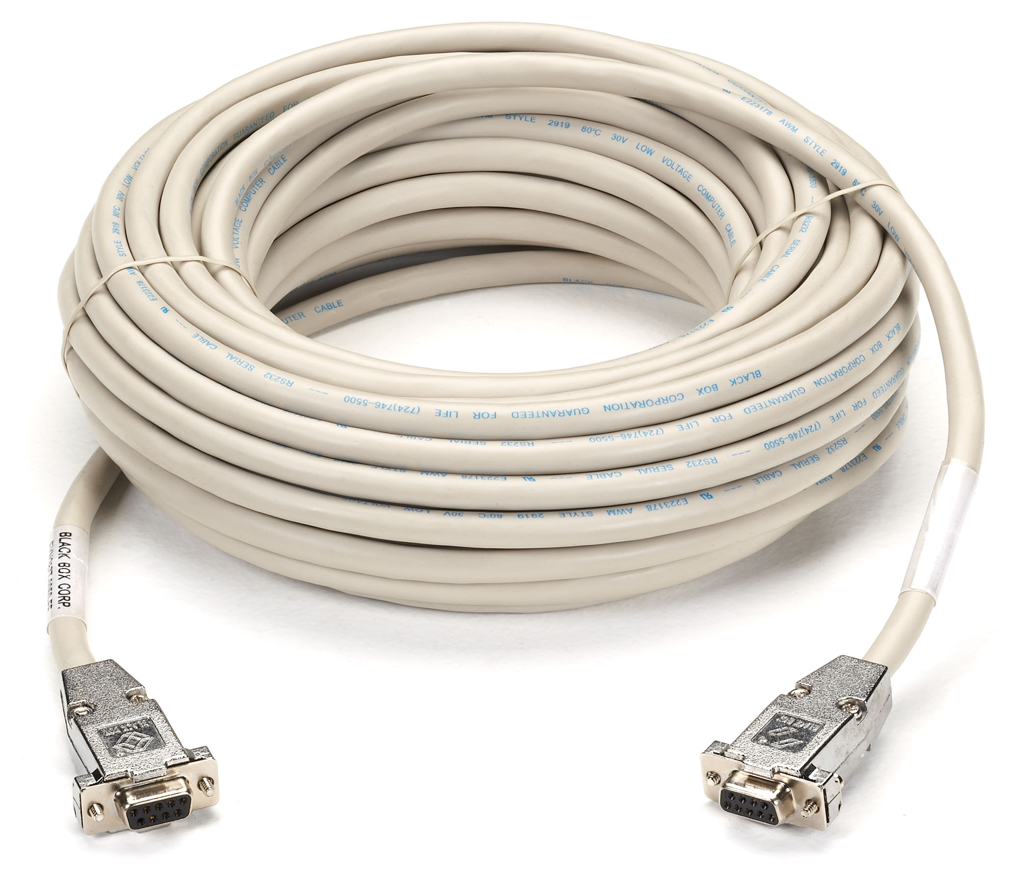 RS232 Shielded Null Modem Cable - Metal Hood, DB9 | Black Box