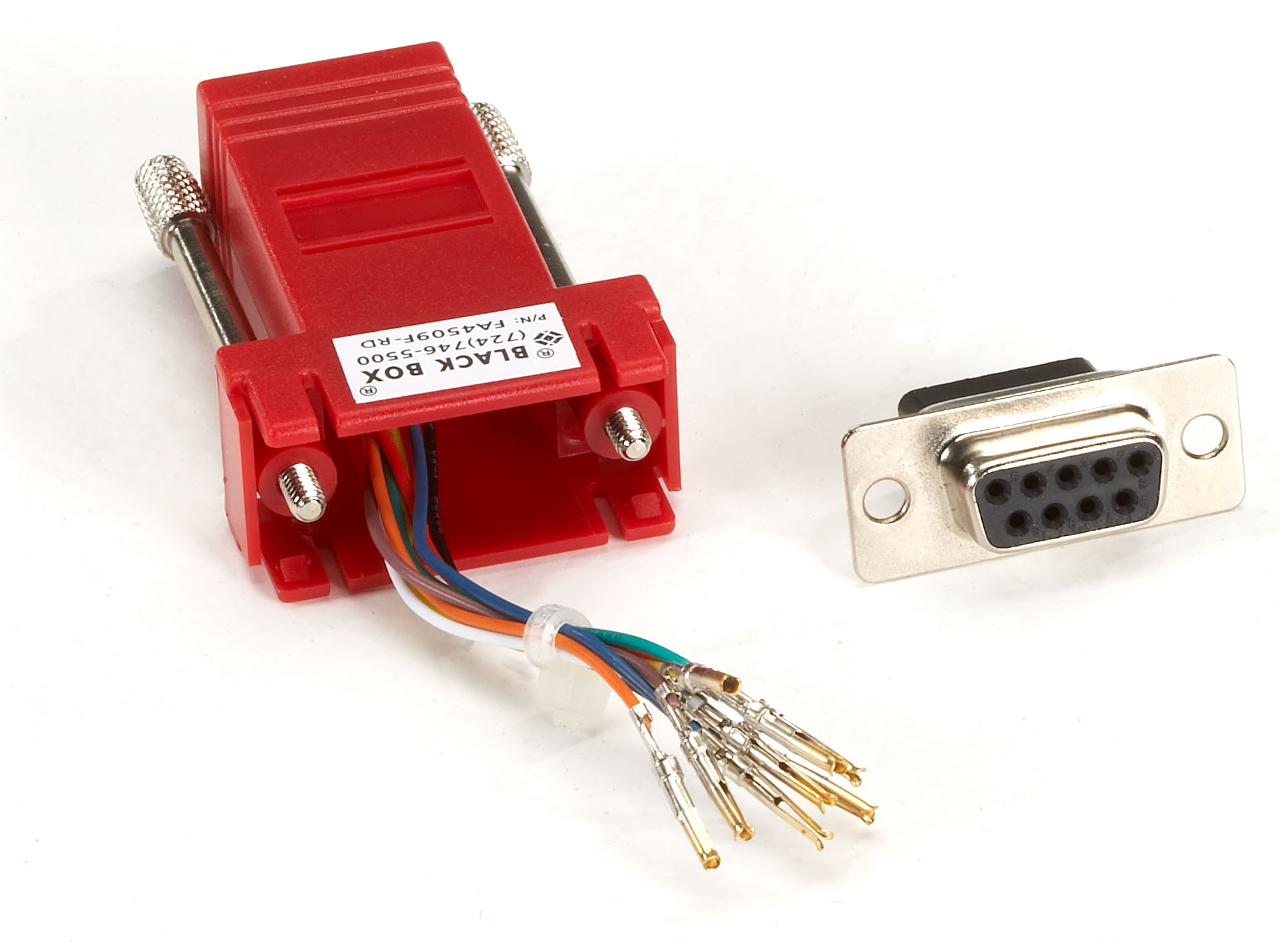 Modular Adapter Kit with Thumbscrews - DB9 to RJ45 (Female) | Black Box