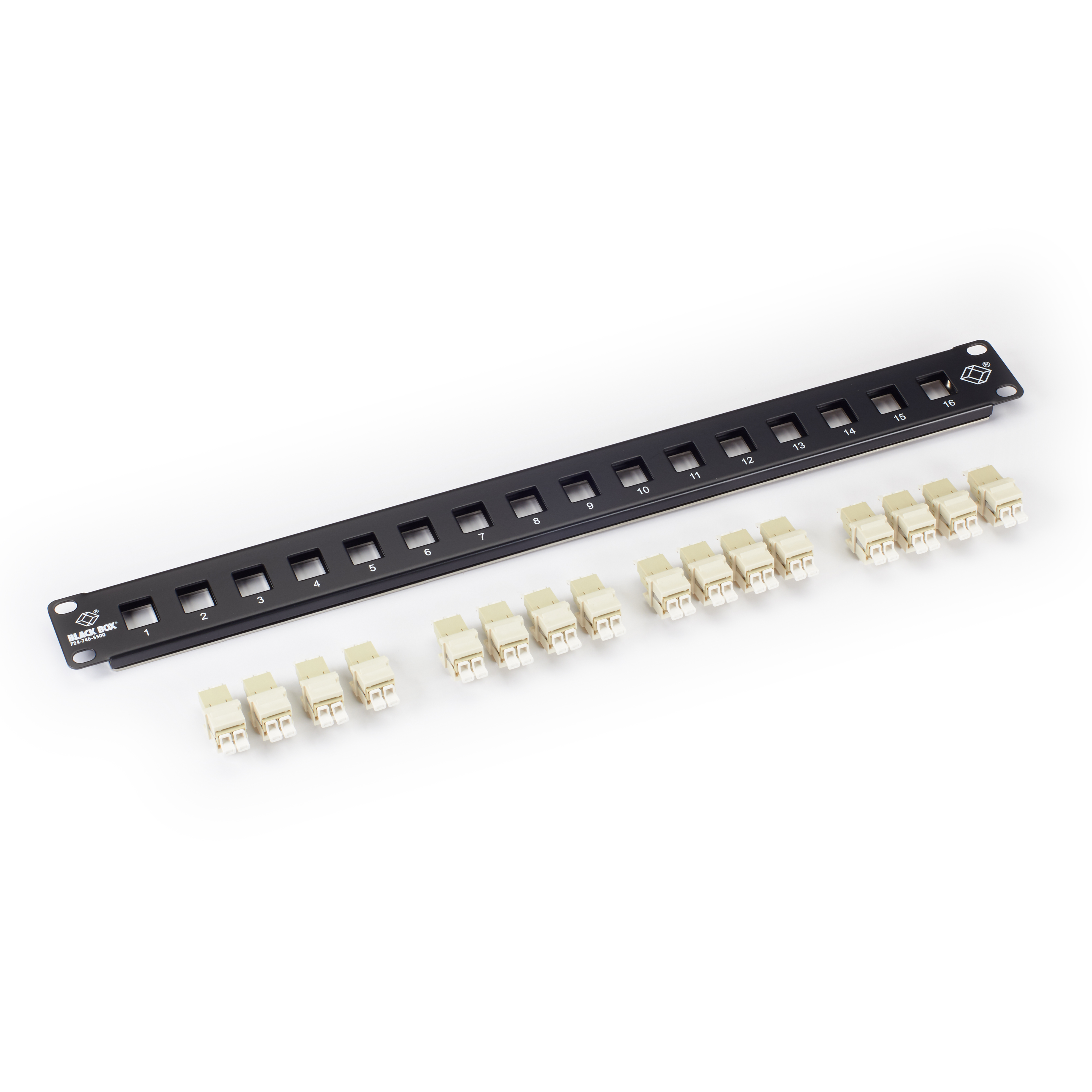 Rackmount Fiber Panel with Connectors (unassembled) | Black Box Rackmount Fiber Panel with Connectors (unassembled) | Black Box
