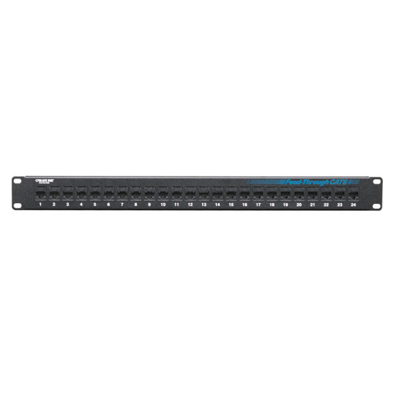 Delock 19″ Patchpanel 16 Port Cat.6A 1 HE grau - Dit patchpaneel van