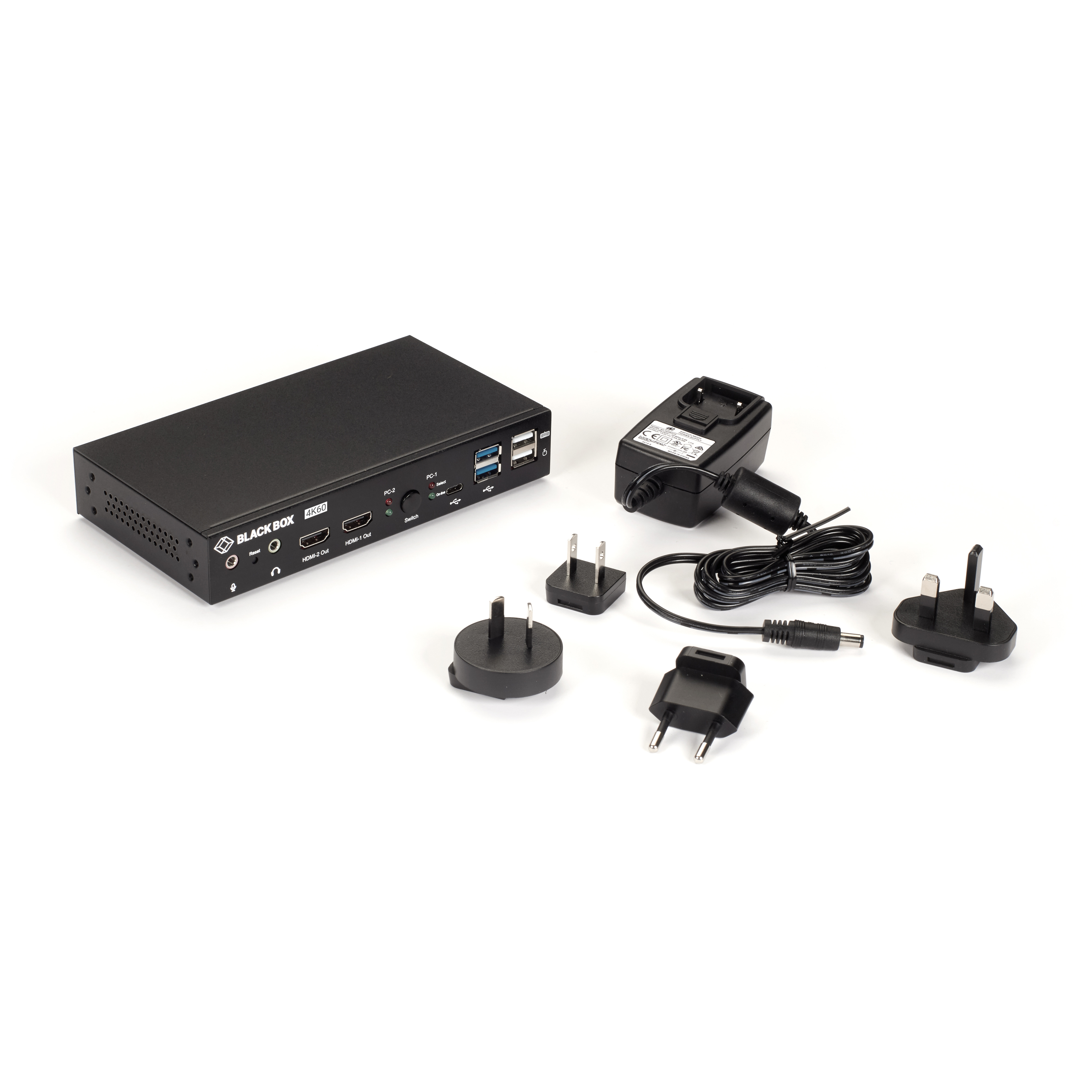 KVM Switch - UHD 4K DH HDMI/DP USB 3.2 Gen 1 USB C Audio 2PT