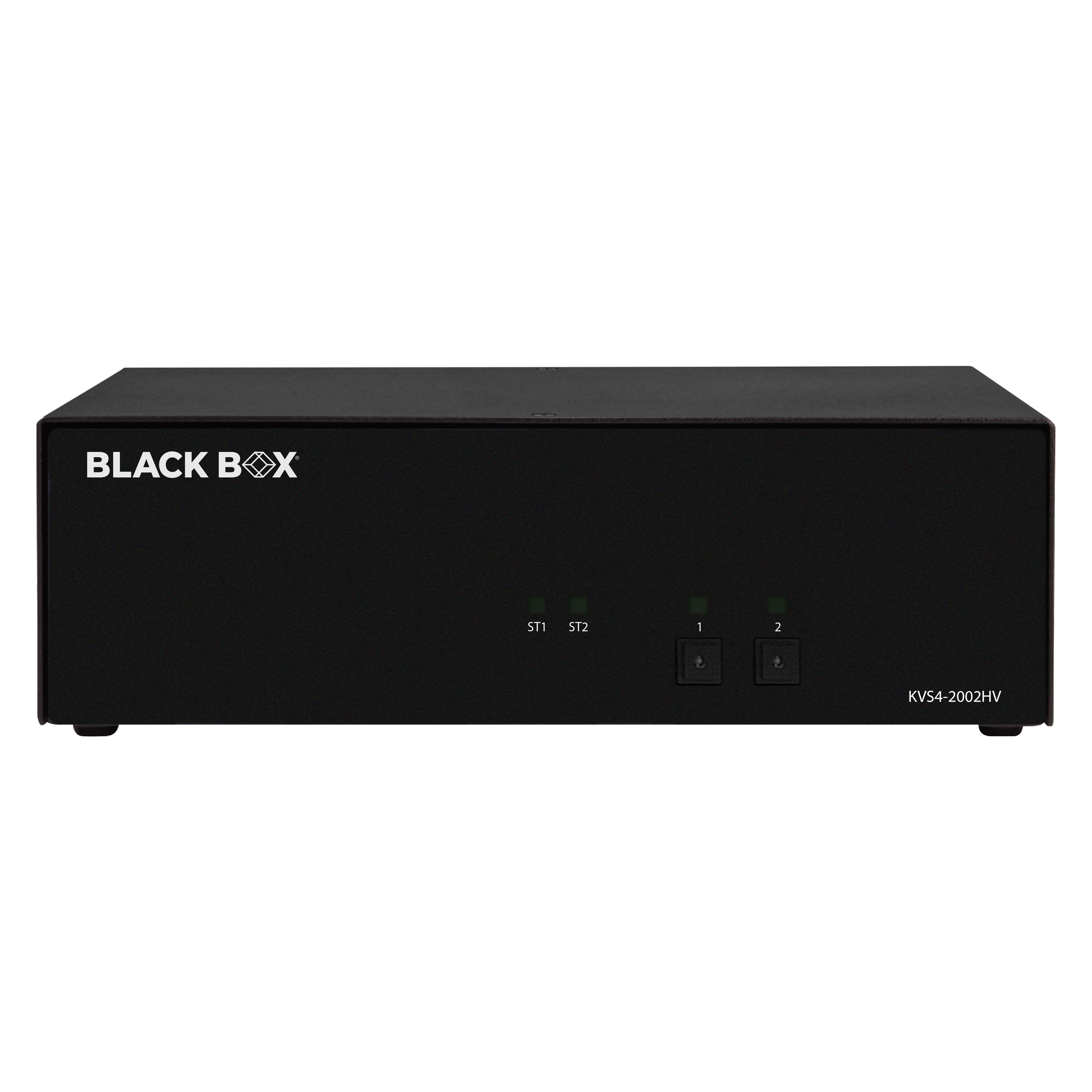 Black Box NIAP 3.0 セキュア 2ポート シングルヘッド DisplayPort KVMスイッチ - 2コンピューター - 1ローカル(S)ユーザー - 3840 x 2160-4 x U KVM Switch NIAP 3.0 - Dual-Monitor, DP 4K30, USB HID, Audio