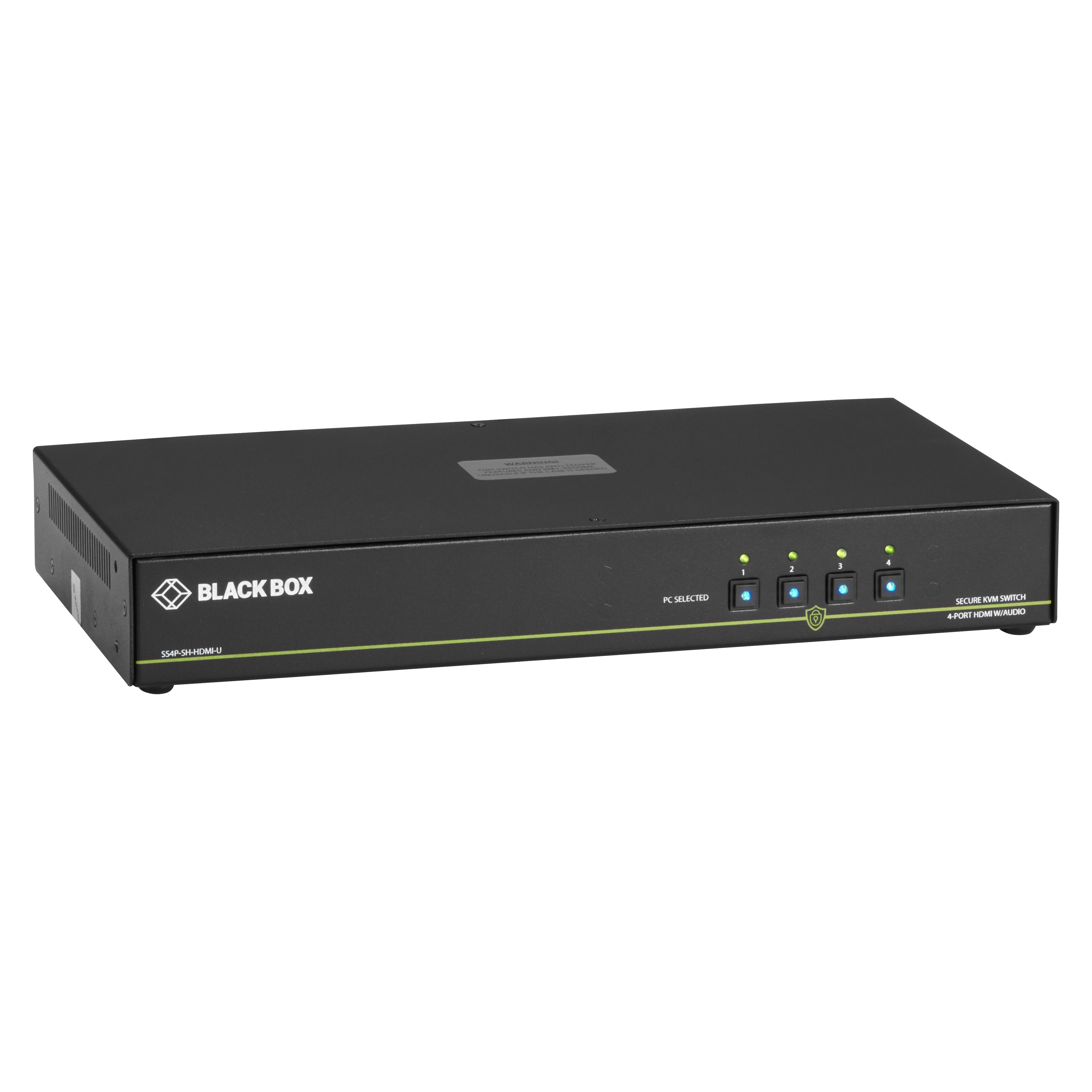 Black Box NIAP 3.0 セキュア 2ポート シングルヘッド DisplayPort KVMスイッチ - 2コンピューター - 1ローカル(S)ユーザー - 3840 x 2160-4 x U KVM Switch NIAP 3.0 - Single-Monitor, HDMI 4K60, USB, Audio