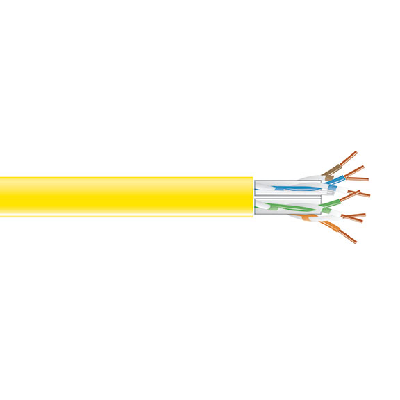 CAT6A 650-MHz Solid Bulk Cable UTP CMP Plenum 1000FT Spool | Black Box