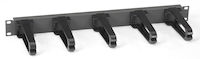 Horizontal IT Rackmount Cable Manager - 19-in., Single-Sided, Plastic Ring, Black
