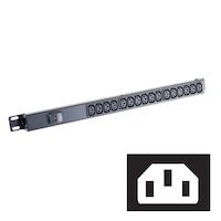 Vertical Rackmount Power Strip - IEC-60320-C13 Outlet, IEC-60320-C14 Plug