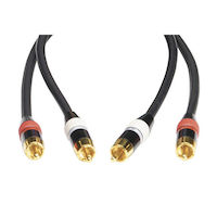 Dual Audio Cable - (2) RCA Male on Each End, Custom Length