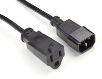 Power Cord - NEMA 5-15R to IEC-60320-C14