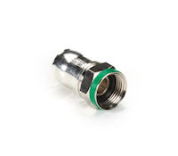 Coax Connector - RG6, Compression, Quad Shielded, F-Type, PVC