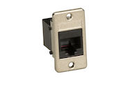 Panel-Mount Coupler - Unshielded, RJ45, 8-Wire, Black