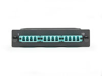 MTP OM3 Fiber Optic LGX Cassette - (1) MTP 12 to (12) LC Type A