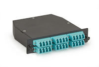 MTP OM3 Fiber Optic LGX Cassette - (2) MTP 12 to (24) LC Type A