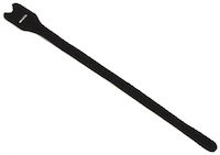 Hook-and-Loop Cable Wrap - 0.5-in. x 12-in., Black, 10-Pack