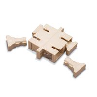 Fiber Optic Adapter Type C - SC, Duplex, Multimode, Beige