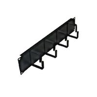 RAK-I.T. Horizontal Rackmount IT Cable Manager, 4-Loop Jumper Ring Panel