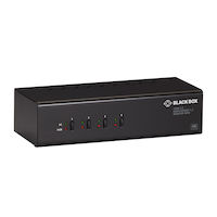 KVM Switch - 4-Port, Dual-Monitor, Mixed DisplayPort 1.2 and HDMI 2.0, 4K 60Hz, USB 3.1 Hub, Audio