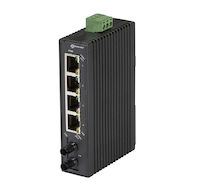 LBH120 Series Fast Ethernet (100-Mbps) Hardened Temperature Switch - 10/100-Mbps Copper RJ45, 100-Mbps Multimode Fiber, 1300nm, 2km