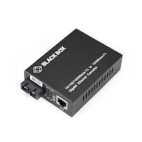 Pure Networking Gigabit Ethernet (1000-Mbps) Media Converter - 10/100/1000-Mbps Copper to 1000-Mbps Multimode Fiber, 850nm. 0.5km, SC