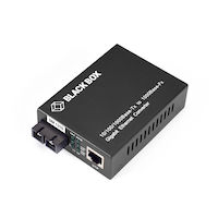 Pure Networking Gigabit Ethernet (1000-Mbps) Media Converter - 10/100/1000-Mbps Copper to 1000-Mbps Singlemode Fiber, 1310nm, 10km, SC
