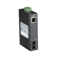 LMC270 Series Fast Ethernet (100-Mbps) Industrial Media Converter - 10/100-Mbps Copper to 100-Mbps Singlemode Fiber, Hardened Temperature, 1310nm, 20km