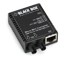 Micro Mini Gigabit Ethernet (1000-Mbps) Media Converter - 10/100/1000-Mbps Copper to 1000-Mbps Multimode Fiber, 850nm, 0.5km
