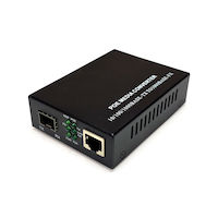 Gigabit Ethernet (1000-Mbps) PoE+ Media Converter - 10/100/1000-Mbps Copper to 1000-Mbps Fiber