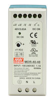 MDR-PS Series DIN Rail Industrial Power Supply - 40W, 48VDC