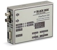 Flexpoint Async RS232 Extender over Fiber - DB9 Female to Multimode, 2.5 km