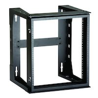 Wallmount Rack - 12U, 12-24, Tapped Rails Holes, 75-lb. Capacity