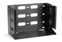 Wallmount Rack - 6U, 12-24 , Tapped Rails Holes, 75-lb. Capacity
