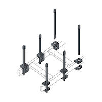Ladder Rack Cable Retaining Post - Black