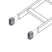 Ladder Rack End Cap Kit - (2) Caps