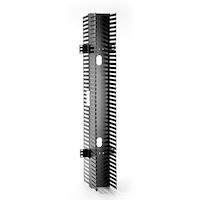 Rackmount Cable Raceway - 34-in. H x 4-in. W x 4-in. D, Double-Sided, Vertical, Side-Mount, Black
