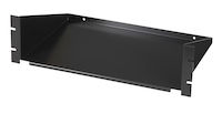 19-in. IT Rackmount Solid Shelf - Fixed, 3U, 12-in. D, 2-Point Mounting, 35lbs