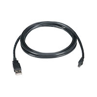 USB 2.0 Cable - Type A Male to Type Mini-B Male, Black, 6-ft. (1.8-m)