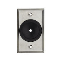 AV Wallplate - Stainless Steel - 1/4-in. to 1-3/4-in. Rubber Grommet